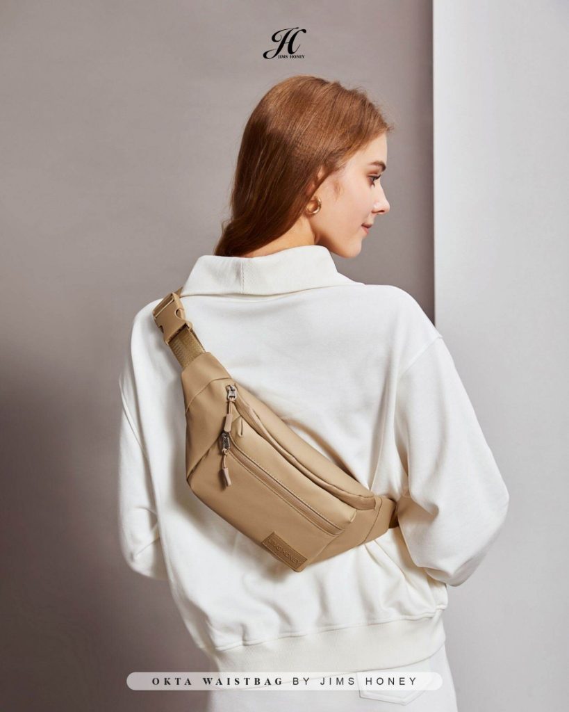 outfit jogging pakai okta waist bag