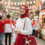 OOTD Merah Putih yang Estetik